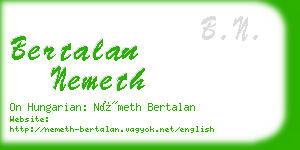 bertalan nemeth business card